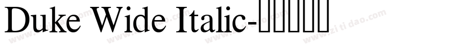 Duke Wide Italic字体转换
